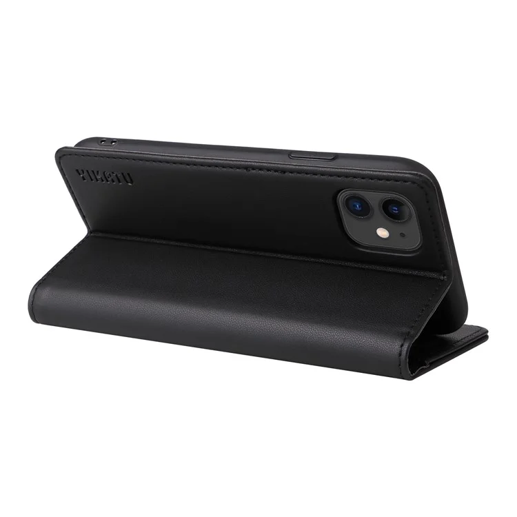 Yikatu Yk- 001 Stand Wallet Hülle Für Iphone 11 6,1 Zoll, Magnetisches Auto-schließ-pu-leder-tpu-drop-proof-folio-flip-gehäuse - Schwarz
