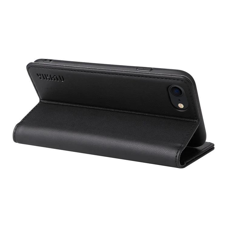 YIKATU YK- 001 für iPhone 6 / 7 / 8 4,7 Zoll / SE (2020) / (2022) Magnetische automatische Schließung Leder Geldbörse Stand Kratzer beständige Telefonabdeckung - Schwarz