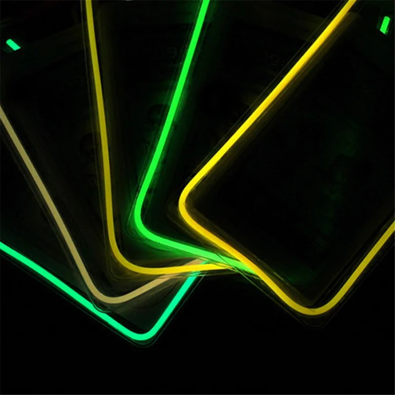 TPU Fluorescent Waterproof Bag for Under 7.2-inches Luminous Cell Phone Beach Pool Phone Dry Bag - Yellow