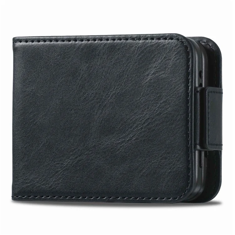 Lc. Imeeke Para Samsung Galaxy Z Flip3 5G PU Leather + PC Case de Teléfonos Bloqueo Rfid Bottador de Tarjeta de Cobertura Del Teléfono Celular Protector - Negro