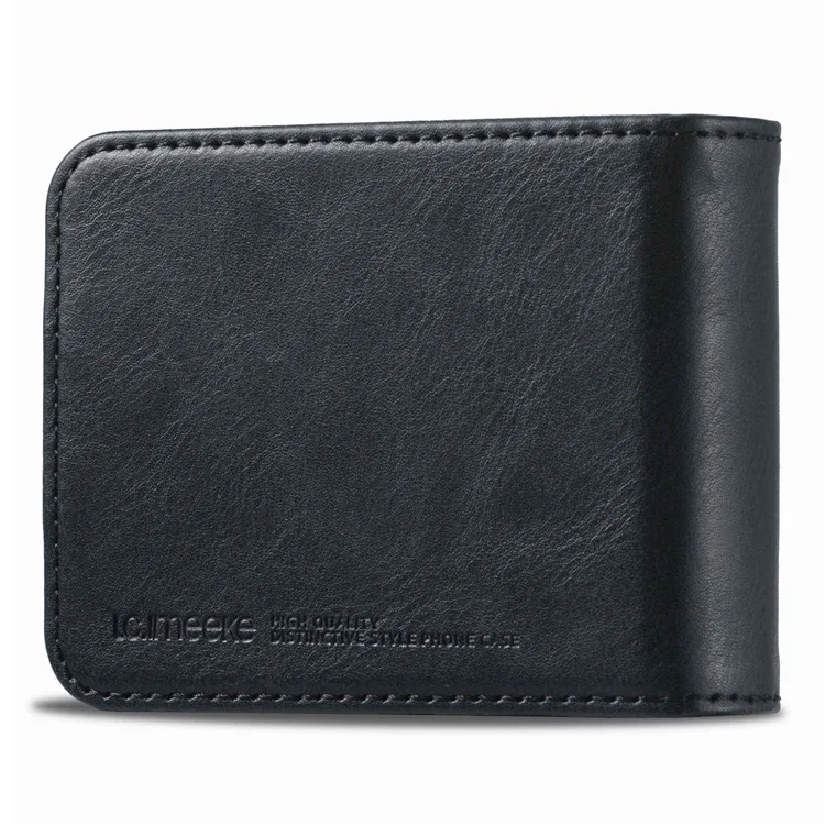 Lc. Imeeke Para Samsung Galaxy Z Flip3 5G PU Leather + PC Case de Teléfonos Bloqueo Rfid Bottador de Tarjeta de Cobertura Del Teléfono Celular Protector - Negro