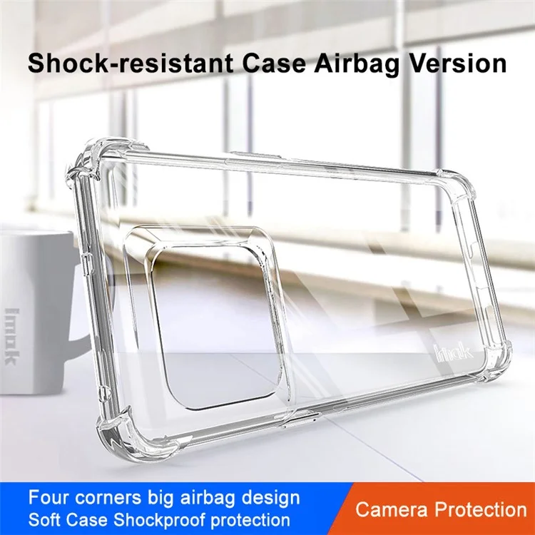 IMAK Pour OnePlus Ace Pro 5G / 10T 5G Étui téléphone à coussin d'air anti-chute HD Clair Anti-rayure Housse TPU - Transparent
