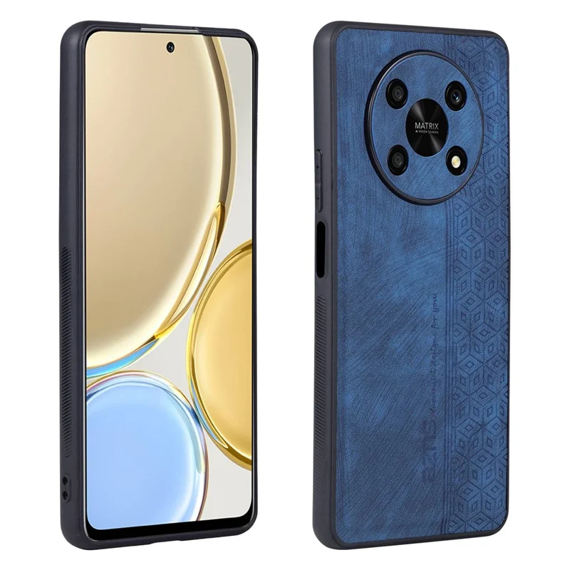 AZNS For Honor X9 5G / X30 5G / Magic4 Lite 5G Protective Case Anti-fall PU Leather Coated TPU Phone Cover - Blue
