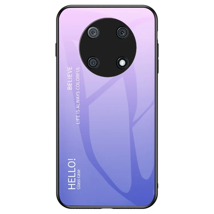 For Huawei Enjoy 50 Pro 4G / nova Y90 4G Slim Case Gradient Color Anti-Drop Phone Cover Tempered Glass + PC + TPU Protective Case - Pink  /  Purple