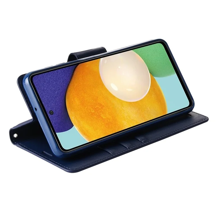 HANMAN Mill Series para Samsung Galaxy A52 4G / 5G / A52s 5G Funda Billetera de Piel de Imitación con Soporte, Cierre Magnético y Protección Antichoque - Oro Rosa