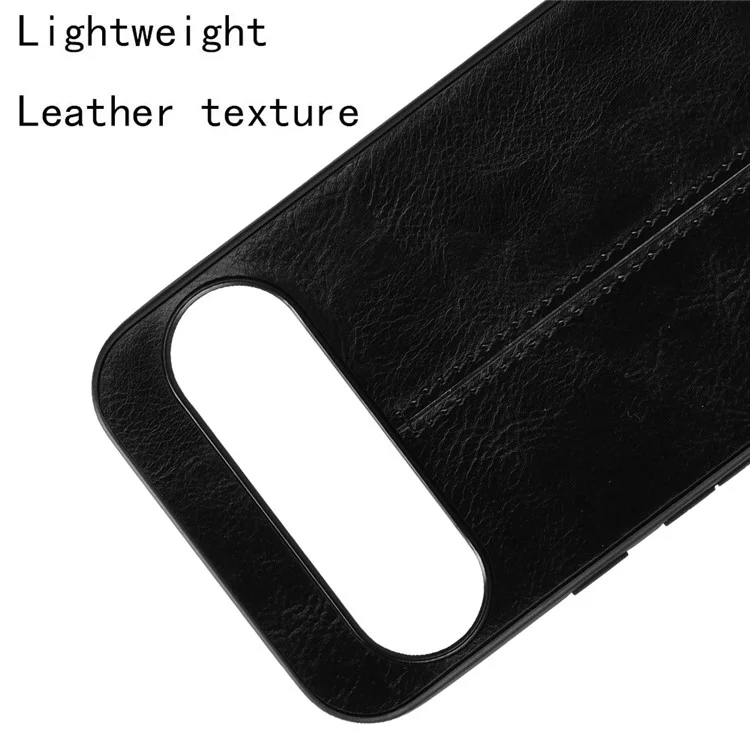Per Google Pixel 9 / Pixel 9 Pro Case Cowhide Texture Leather+TPU+PC Hybrid Phone Cover - Nero
