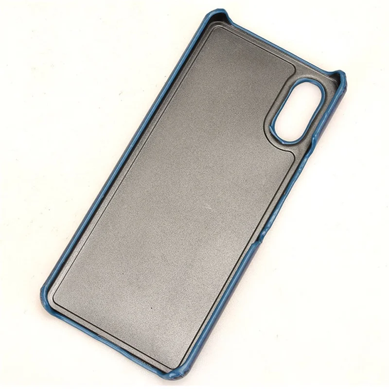 Per Sony Xperia 10 VI Case Litchi Texture PU Leather Coated PC Phone Cover - Nero
