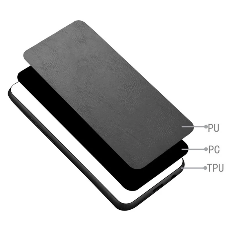 Per Sony Xperia 1 VI Case Slim Leather+TPU+PC Stitching Line Phone Cover - Nero