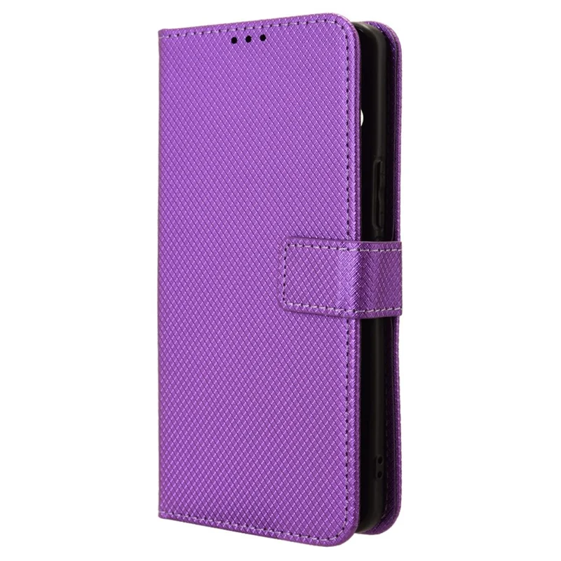For Honor 200 Pro 5G Case Flip Wallet Diamond Texture PU Leather Phone Cover - Purple