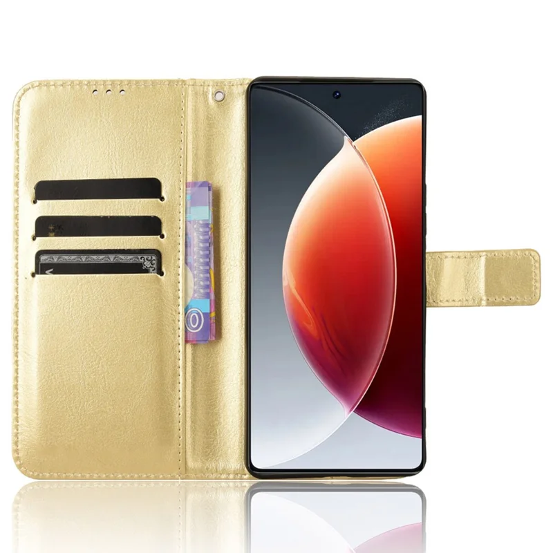 For TECNO Camon 30 Pro 5G CL8 Case Leather Phone Cover   - Gold