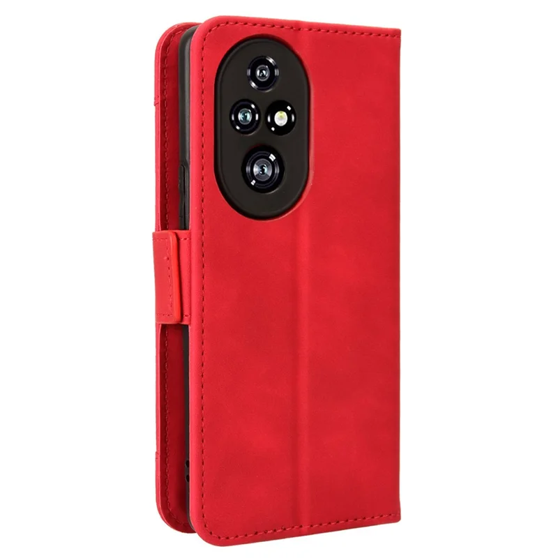For Honor 200 Pro 5G Case Multiple Card Slots Leather Phone Cover - Red