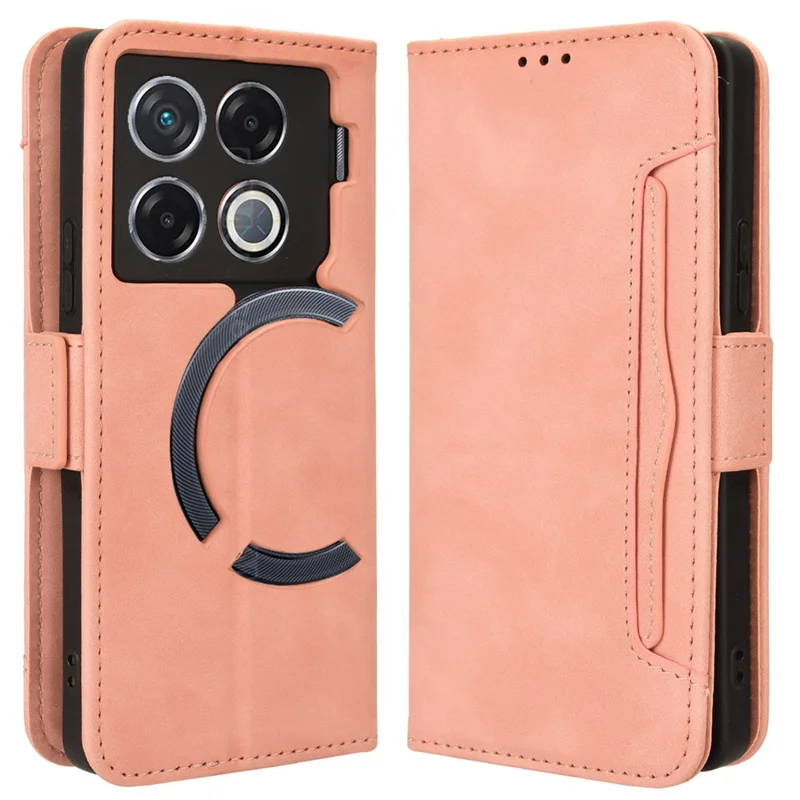 For Infinix GT 20 Pro 5G / X6871 Case Multiple Card Slots Leather Wallet Phone Cover - Pink