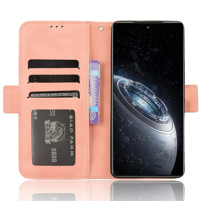 For Infinix GT 20 Pro 5G / X6871 Case Multiple Card Slots Leather Wallet Phone Cover - Pink