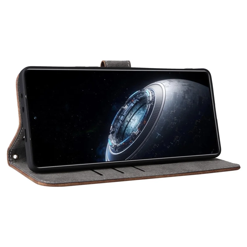 Para Infinix GT 20 Pro 5G X6871 Funda Cuero PU Bloqueo RFID Funda de teléfono con Correa - Marrón