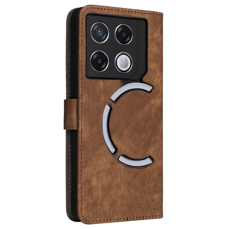 Para Infinix GT 20 Pro 5G X6871 Funda Cuero PU Bloqueo RFID Funda de teléfono con Correa - Marrón