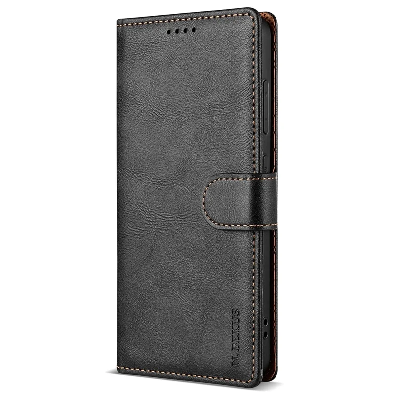 N.BEKUS CSJ-001 For Xiaomi 14 Case PU Leather Cover with Wallet Stand - Black
