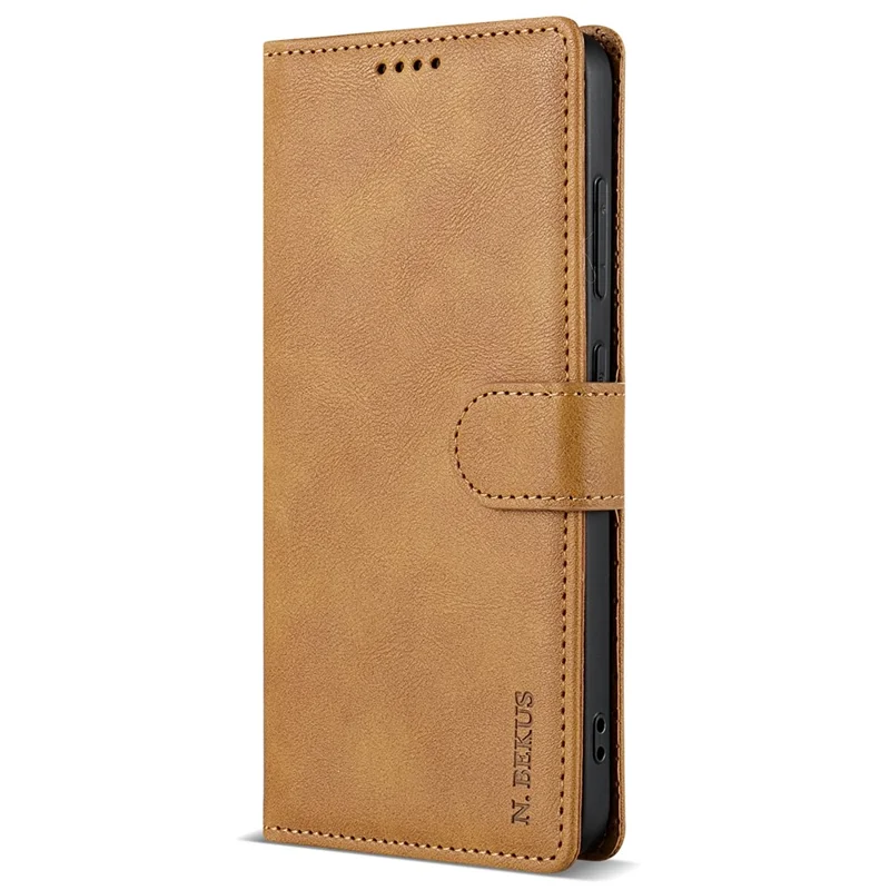 N.BEKUS CSJ-001 For Xiaomi 14 Case PU Leather Cover with Wallet Stand - Brown