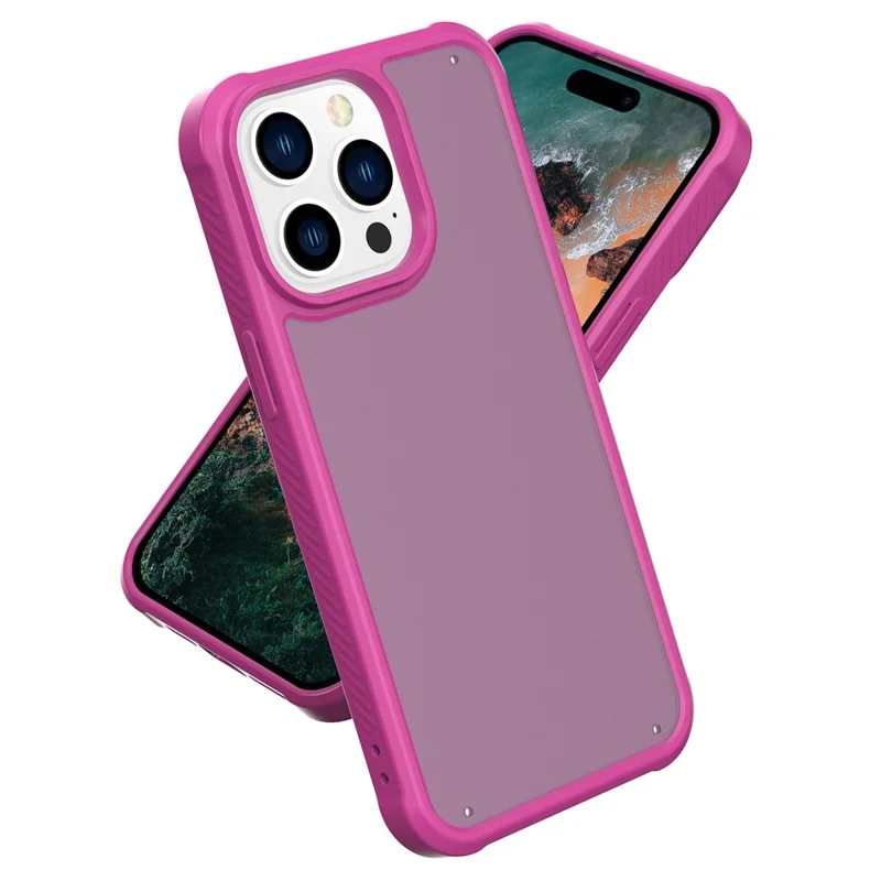 GW20 For iPhone 14 Pro Case Shockproof TPU+PC Matte Phone Cover - Rose