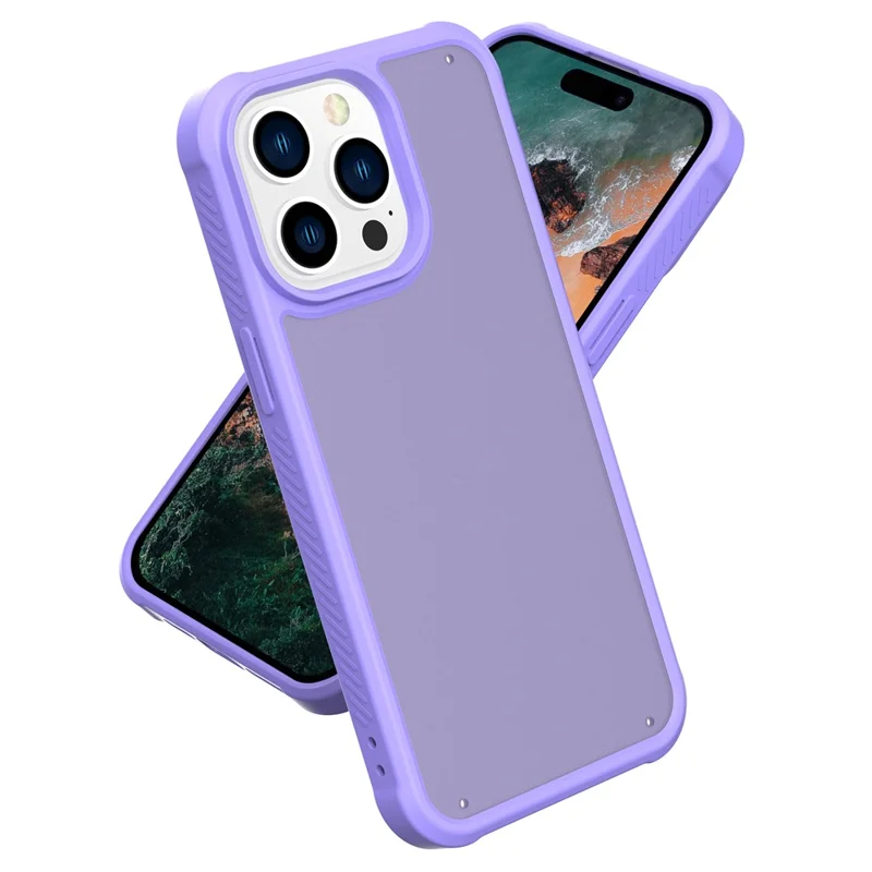 GW20 For iPhone 14 Pro Max Matte Case TPU+PC Slim Back Cover Wholesale Cell Phone Accessories - Light Purple