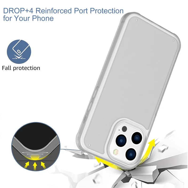 GW20 For iPhone 14 Pro Max Matte Case TPU+PC Slim Back Cover Wholesale Cell Phone Accessories - Transparent