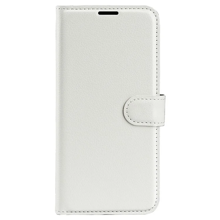 Per iPhone 16 Pro Max Wallet Case Litchi Texture Phone Leather Cover - Bianco