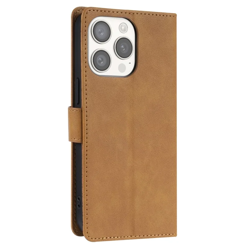 N.BEKUS CSJ-001 Für iPhone 14 Pro Max Hülle PU-Leder Magnetverschluss Stoßfest Abdeckung - Braun
