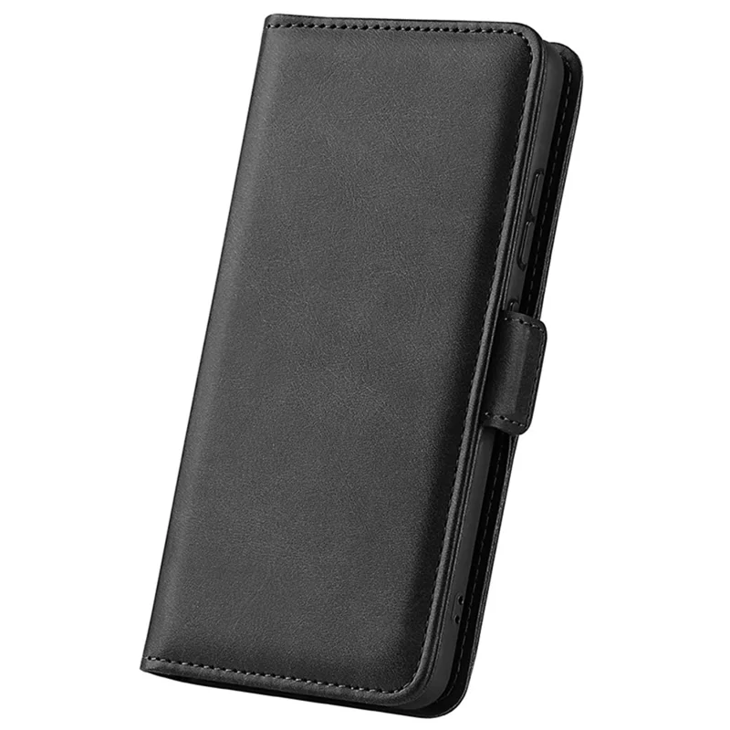 For iPhone 16 Pro Case Leather Wallet Folio Flip Protective Phone Cover - Black
