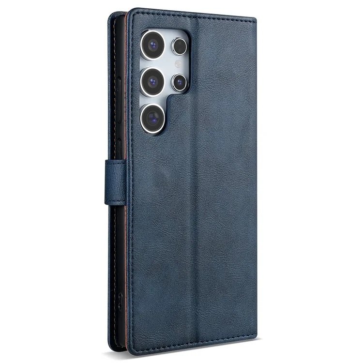 N.BEKUS CSJ-001 Per Samsung Galaxy S24 Ultra Case Portafoglio Slot per Carta Cover in Pelle - Blu