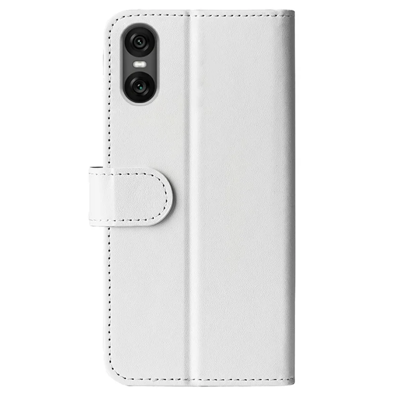 For Sony Xperia 10 VI Case Wallet Crazy Horse Texture Leather Phone Cover - White