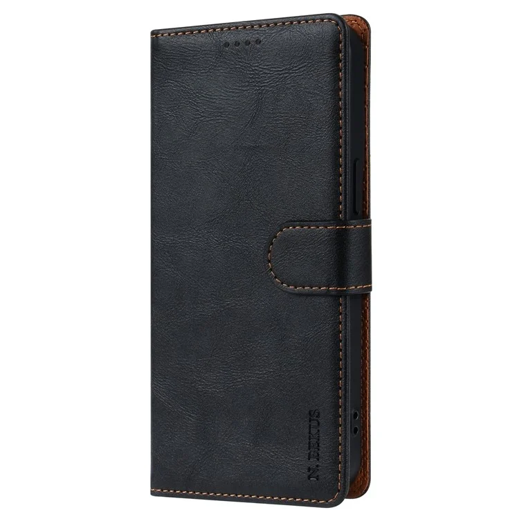 N.BEKUS CSJ-001 Per custodia iPhone 15 Pro Max in pelle PU Portafoglio Flip Folio Cover del telefono - Nero