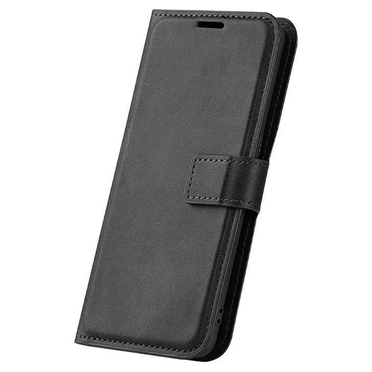 Для Sony Xperia 10 VI Case Wallet Calf Texture Leather Phone Cover - Чёрный