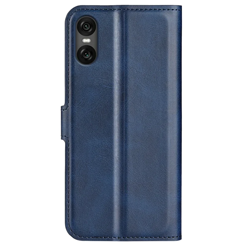 Futerał portfelowy na telefon Sony Xperia 10 VI, pokrowiec z korygowanej skóry PU – niebieski