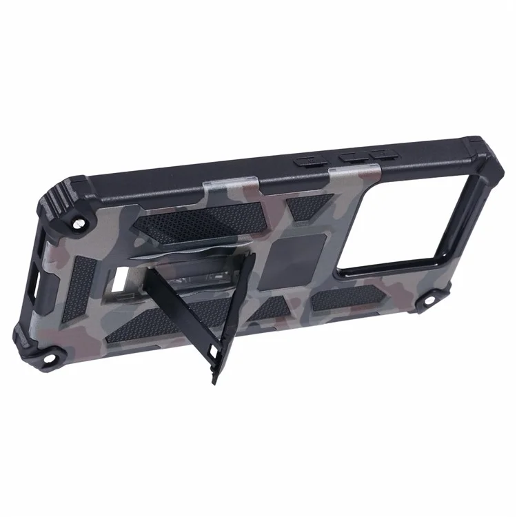 Para Xiaomi Redmi Note 13 Pro 5G / Poco X6 5G Funda Camuflaje PC+TPU Funda de Teléfono con Soporte - Verde del Ejército