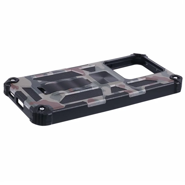 Para Xiaomi Redmi Note 13 Pro 5G / Poco X6 5G Funda Camuflaje PC+TPU Funda de Teléfono con Soporte - Verde del Ejército