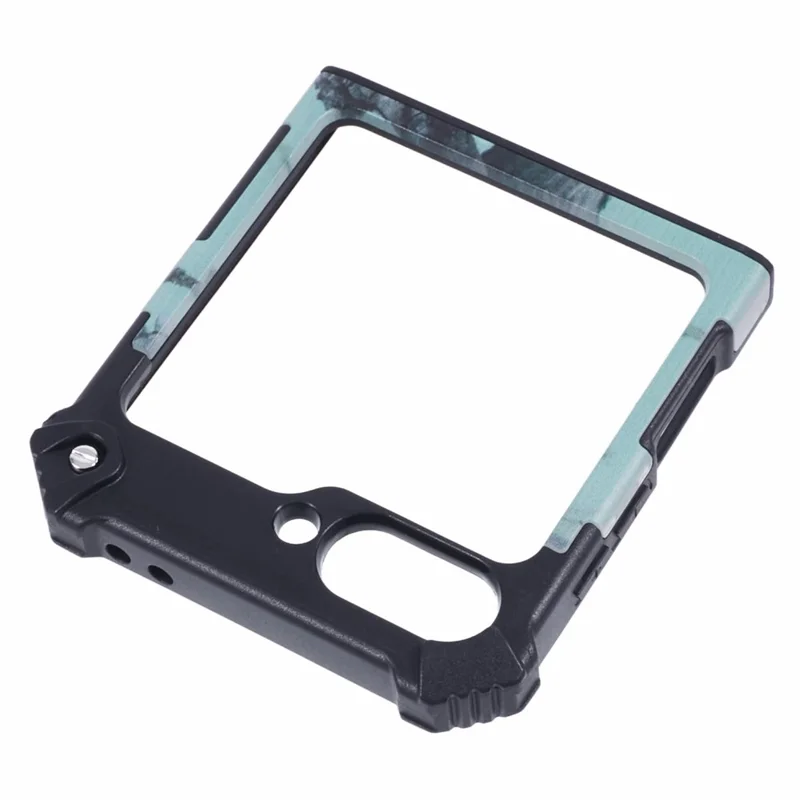Per Samsung Galaxy Z Flip6 5G / Z Flip5 5G Cover con Supporto PC+TPU Mimetico Protettiva - Verde Chiaro