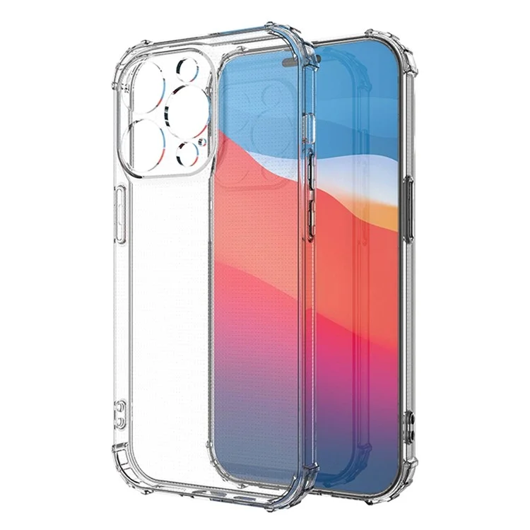 Pour Iphone 14 Pro 6,1 Pouces Transparent TPU Case de Coussin de Coussin D'air D'angle D'angle de Téléphone Mobile Résistant