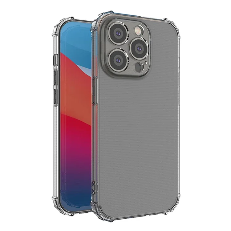 Pour Iphone 14 Pro 6,1 Pouces Transparent TPU Case de Coussin de Coussin D'air D'angle D'angle de Téléphone Mobile Résistant