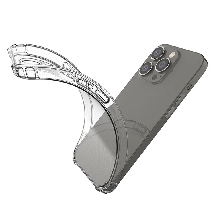Pour Iphone 14 Pro 6,1 Pouces Transparent TPU Case de Coussin de Coussin D'air D'angle D'angle de Téléphone Mobile Résistant