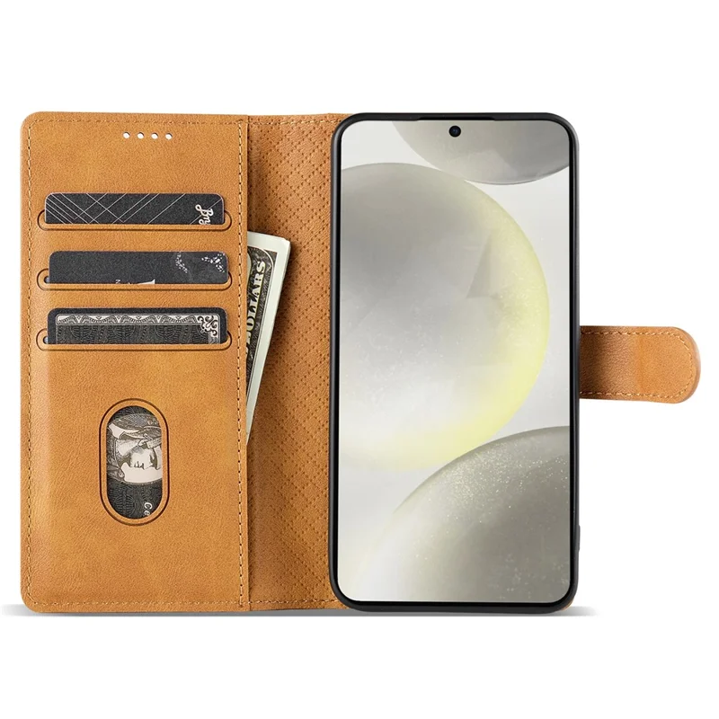 N.BEKUS CSJ-001 For Samsung Galaxy A54 5G Case Anti-Scratch Wallet Phone Leather Cover - Brown