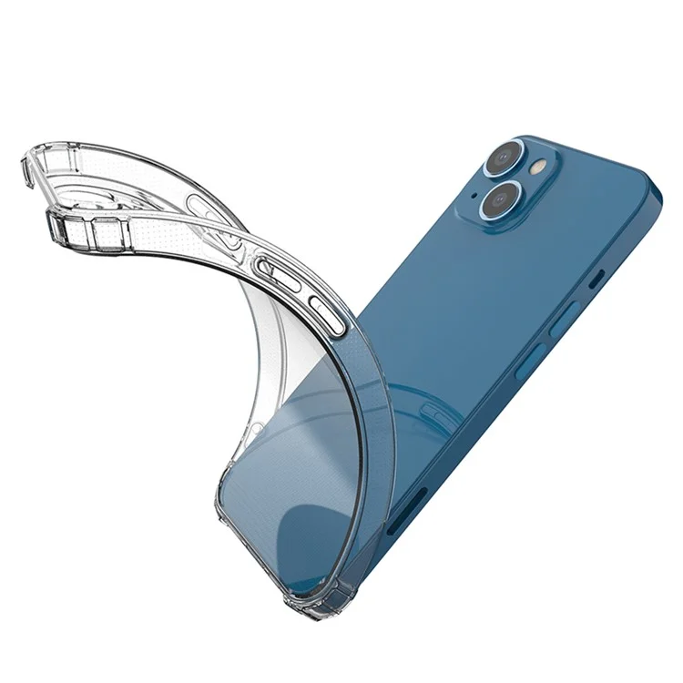 Military Grade Anti-drop TPU Case for iPhone 14 Plus, Transparent Scratch-resistant Phone Cover