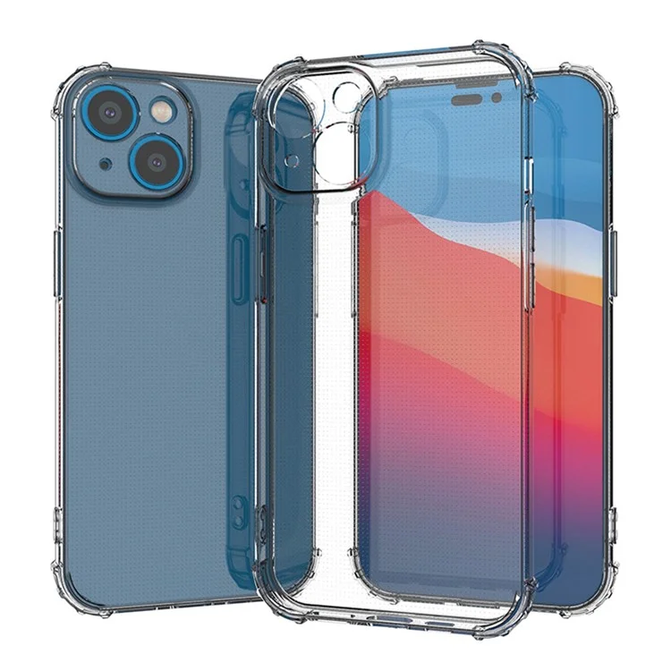 Military Grade Anti-drop TPU Case for iPhone 14 Plus, Transparent Scratch-resistant Phone Cover