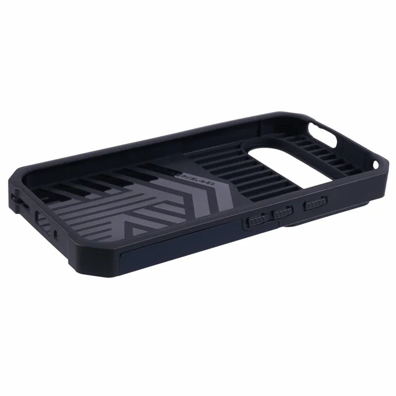 For Google Pixel 9 / Pixel 9 Pro Case Card Holder PC+TPU Kickstand Phone Cover with Lens Protection - Navy Blue