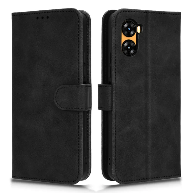 For Umidigi G3 / G3 Max / G3 Plus Case Skin-Feel Leather Phone Cover - Black