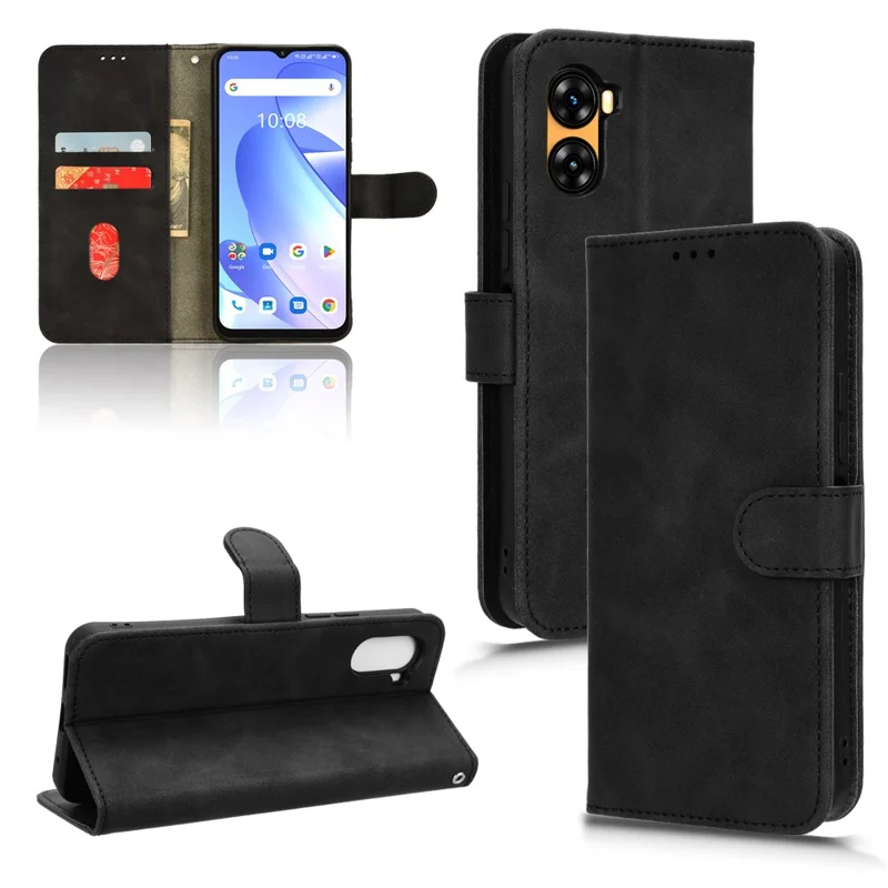 For Umidigi G3 / G3 Max / G3 Plus Case Skin-Feel Leather Phone Cover - Black