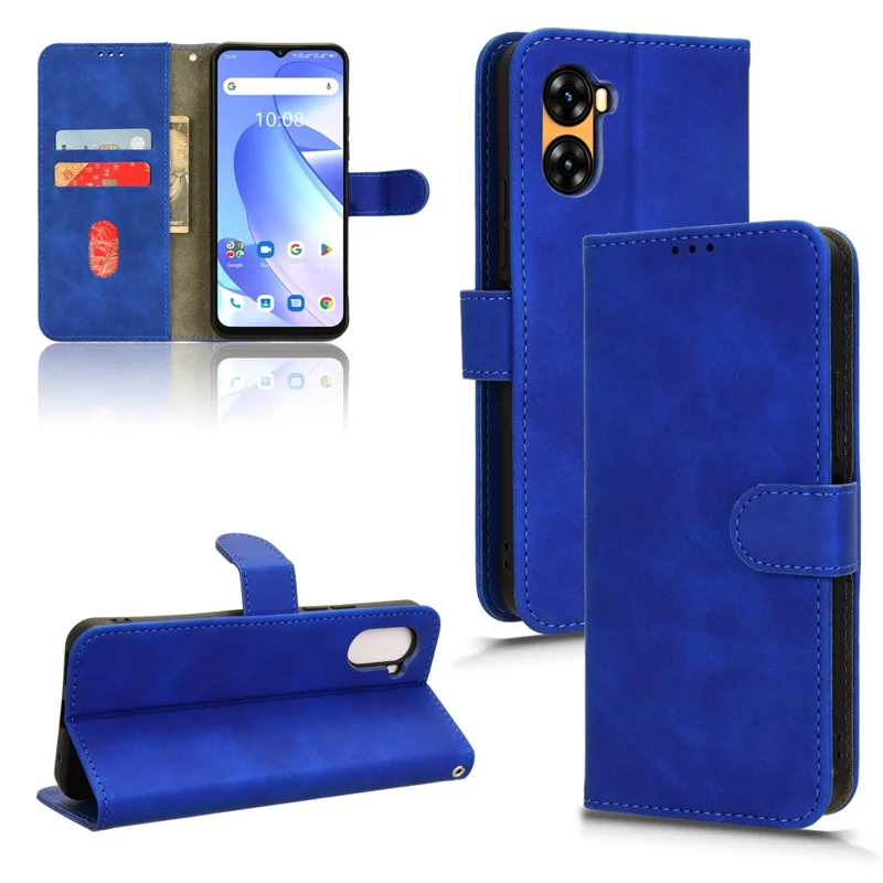 For Umidigi G3 / G3 Max / G3 Plus Case Skin-Feel Leather Phone Cover - Blue