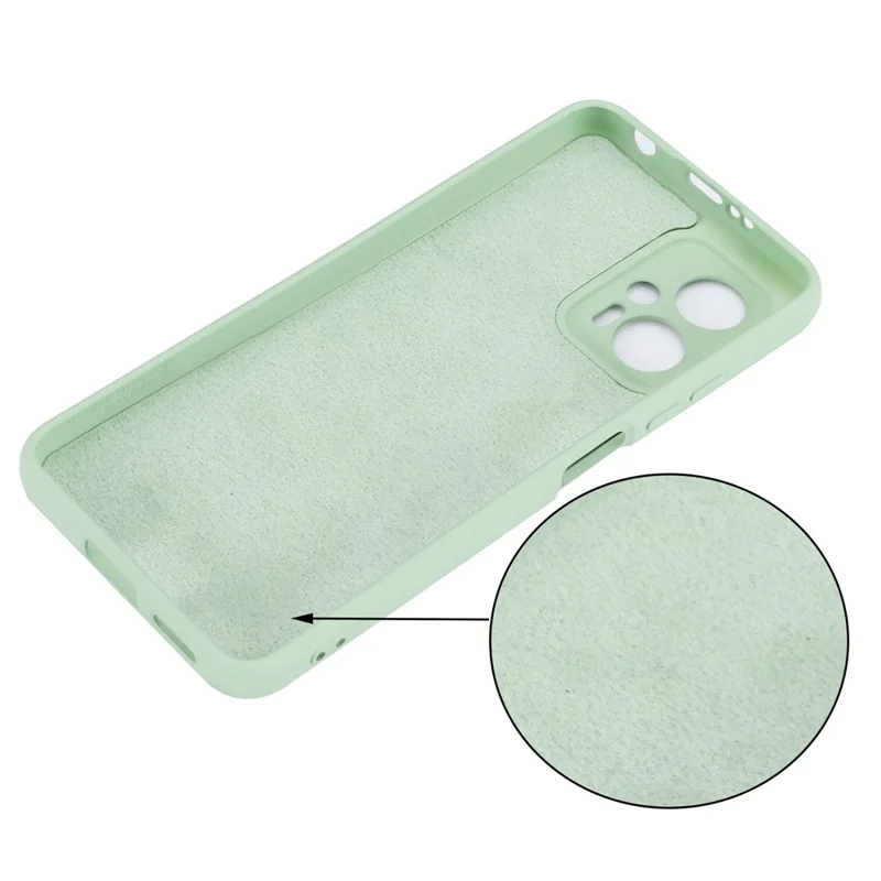 For Xiaomi Redmi Note 12T Pro 5G Case Liquid Silicone Protective Phone Cover with Strap - Green