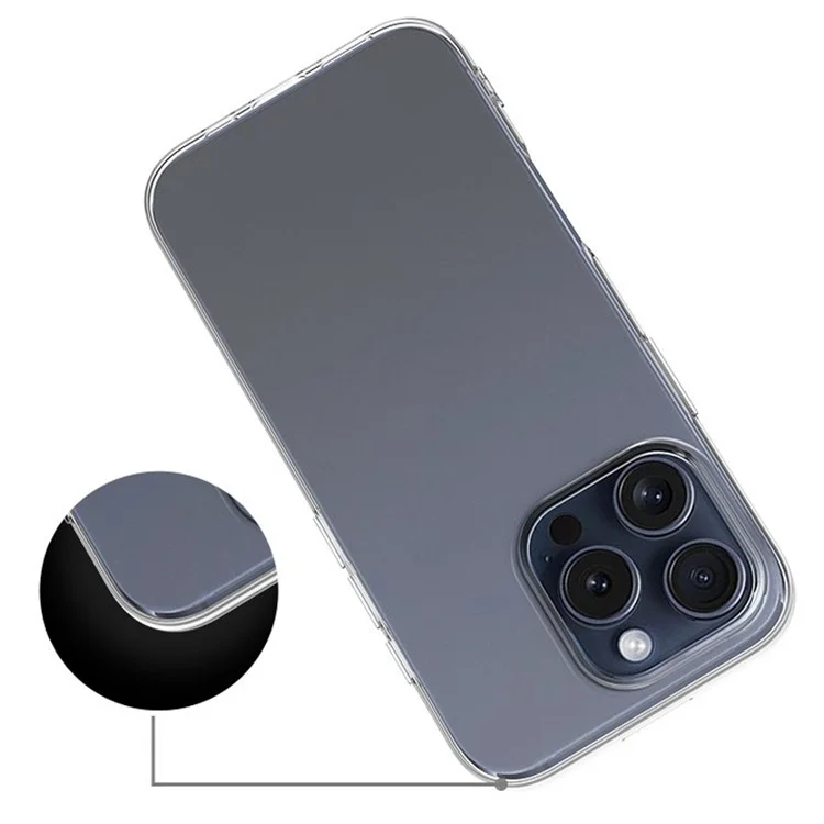 Чехол для iPhone 16 Pro, ультратонкий мягкий чехол из TPU, прозрачный чехол для телефона HD