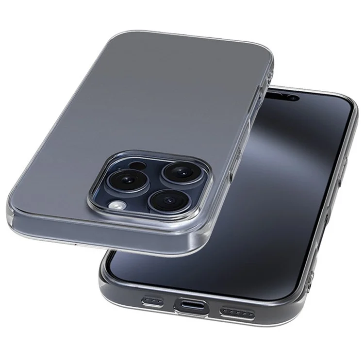 Чехол для iPhone 16 Pro, ультратонкий мягкий чехол из TPU, прозрачный чехол для телефона HD