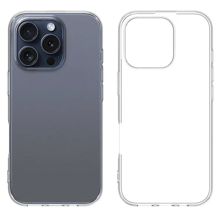 Чехол для iPhone 16 Pro, ультратонкий мягкий чехол из TPU, прозрачный чехол для телефона HD