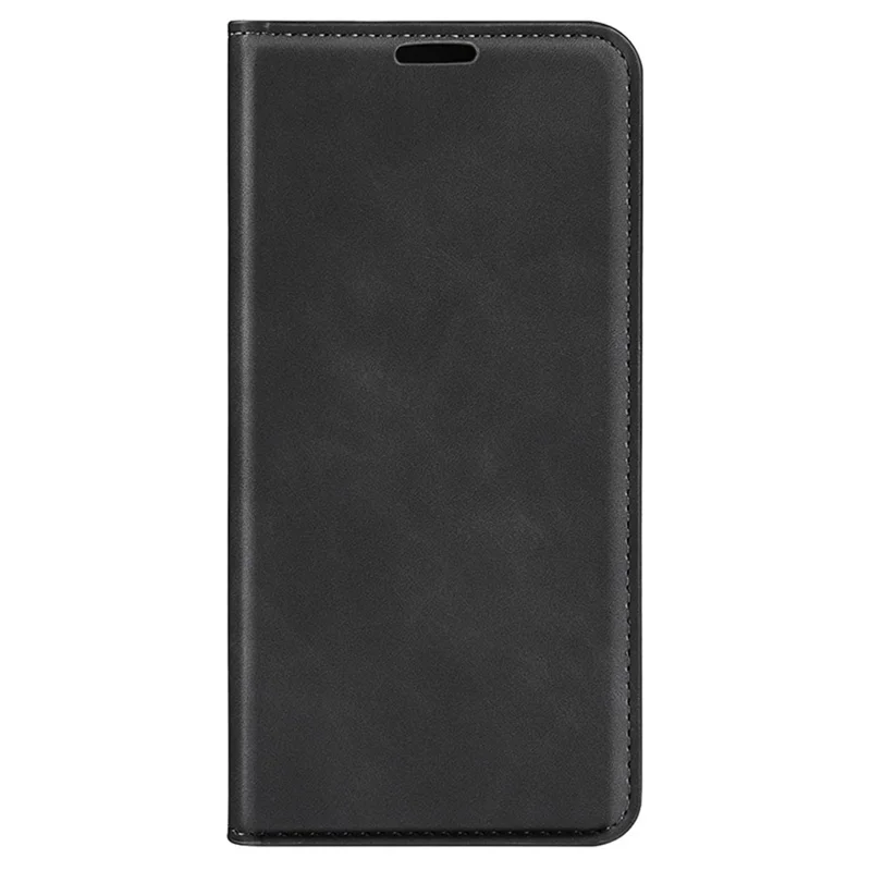 Für iPhone 16 Pro Max Case Skin-Feel PU-Leder-Handyhülle, faltbarer Ständer, magnetische Absorption - Schwarz